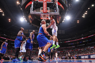 Illustration for article titled A Baseline's-Eye View Of Blake Griffin Dunking All Over The Knicks